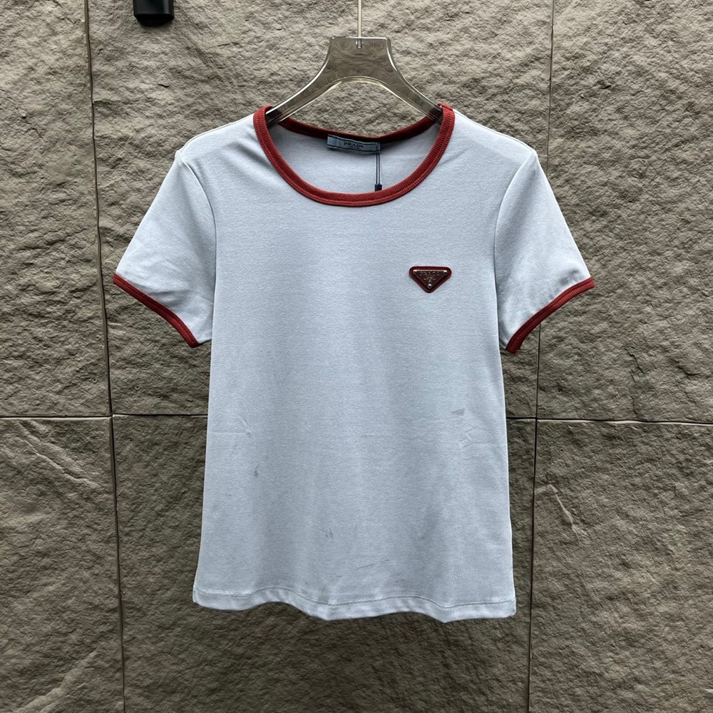Prada women's retro colour-block T-shirt